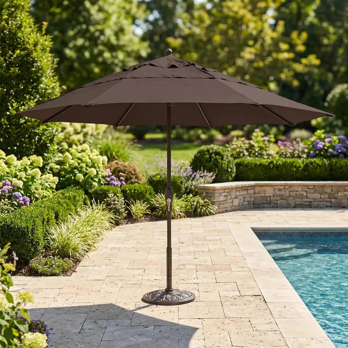 11' Classic Umbrella - Walnut - WaterTrendsStore - 29579