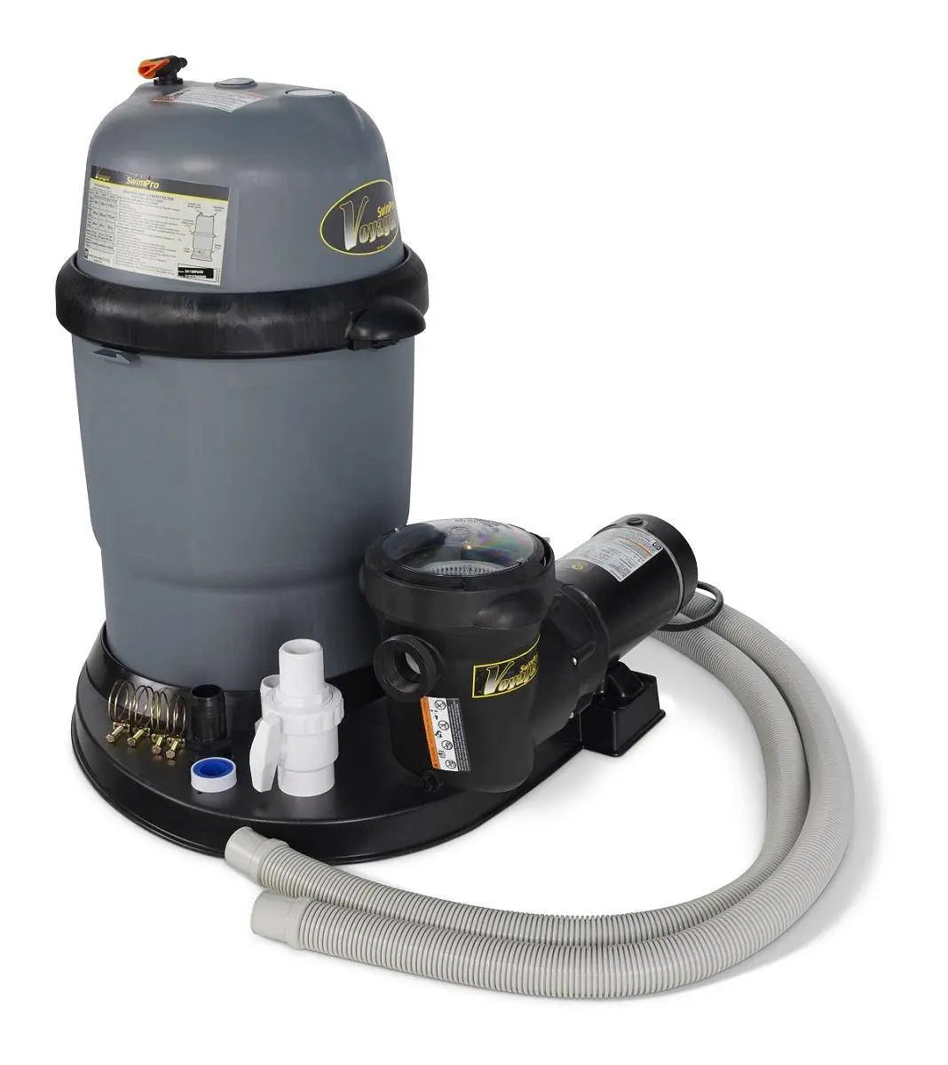 110 Swimpro 2HP 2 Speed Element System W/ Twist Lock Motor, Tank, Base, Cartridge, Fittings, & Hoses - WaterTrendsStore - 9910/9907