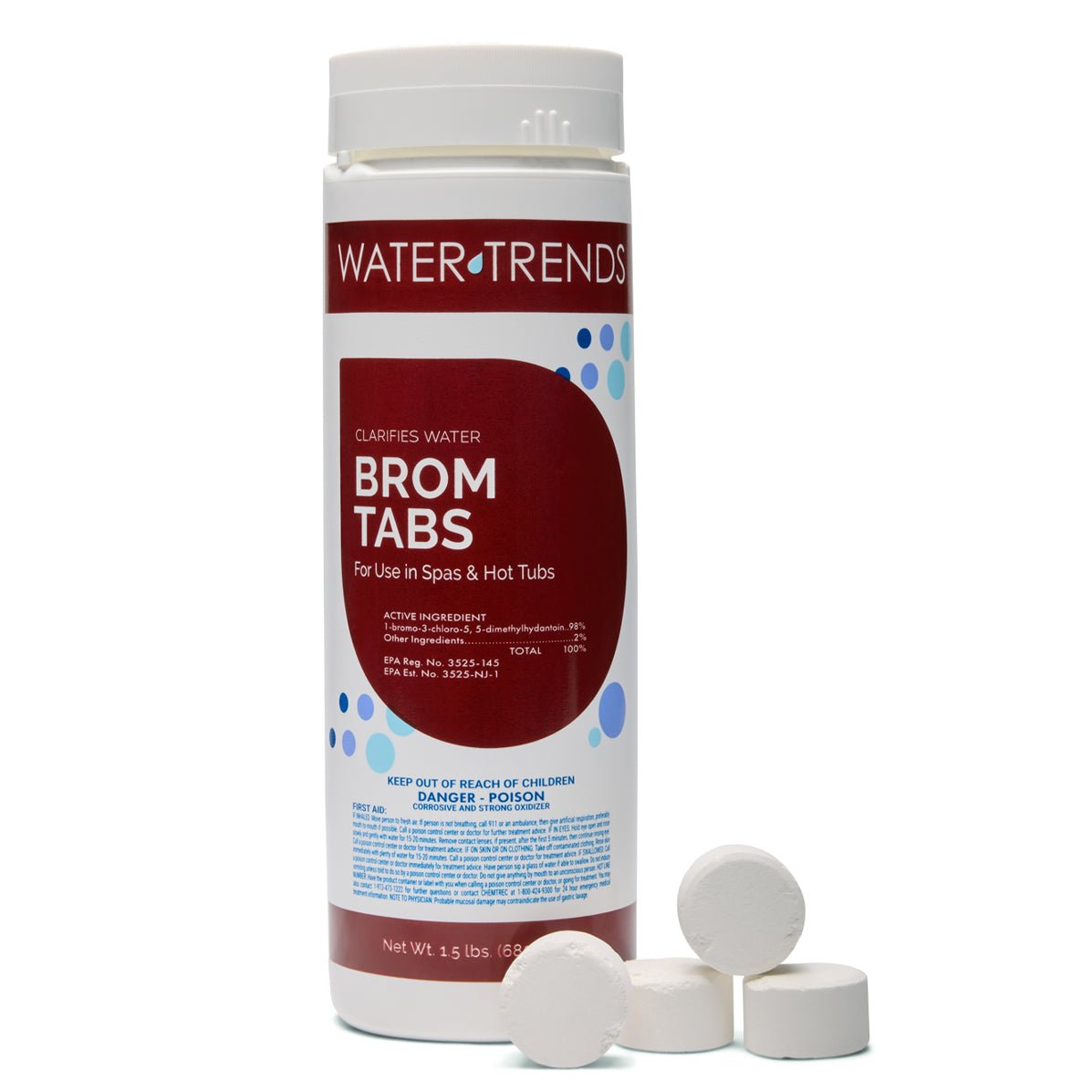 1.5 lbs. Of WATER TRENDS Bromine Tablets - WaterTrendsStore - 593