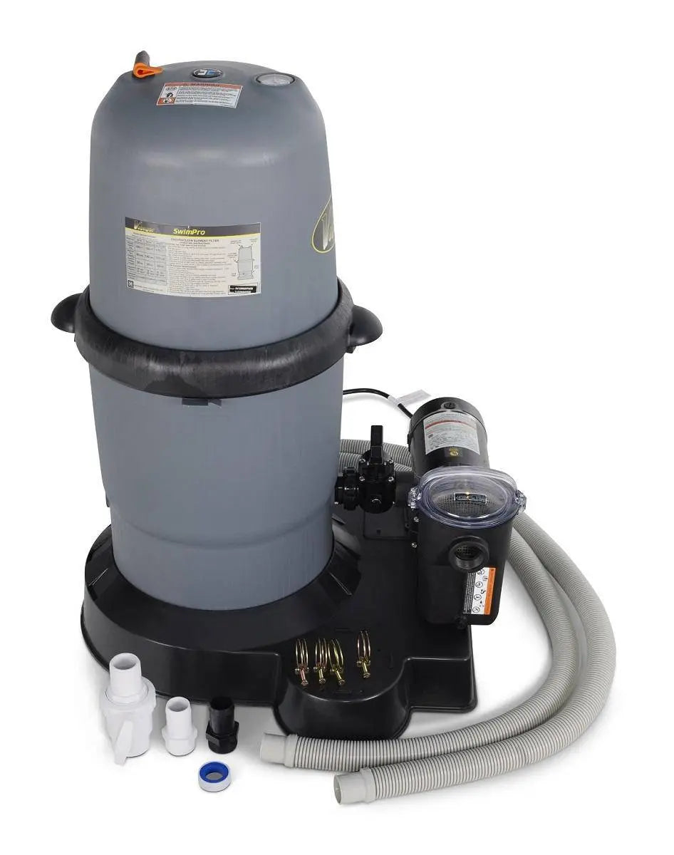 150 Swimpro 2HP Element System W/ Twist Lock Motor, Tank, Base, Cartridge, Fittings, & Hoses - WaterTrendsStore - 9904/9905