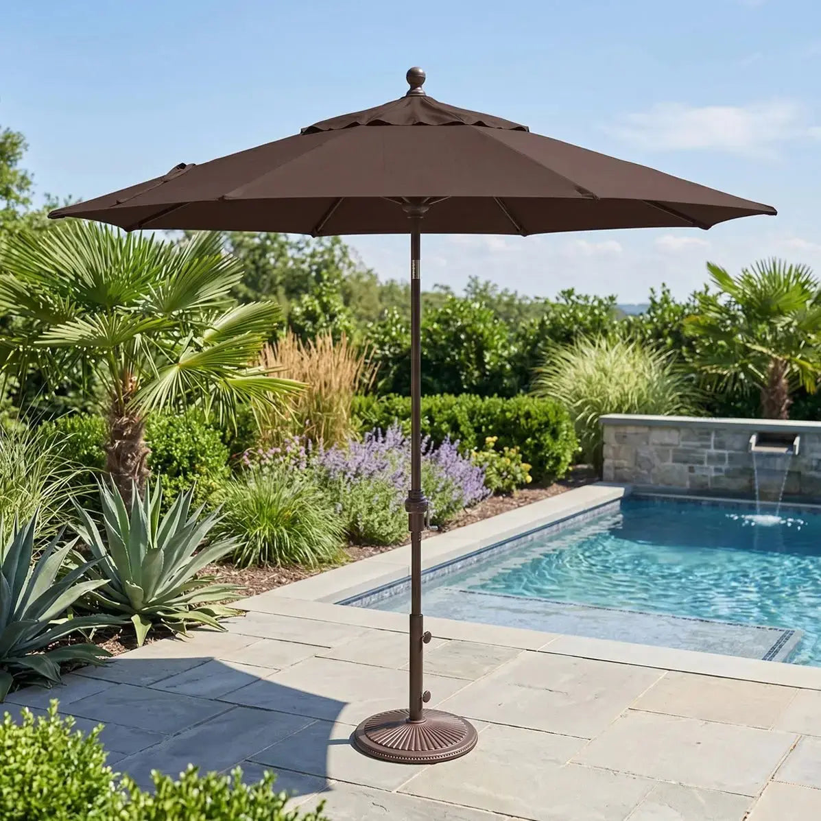 9' Classic Umbrella - Walnut - WaterTrendsStore - 29577