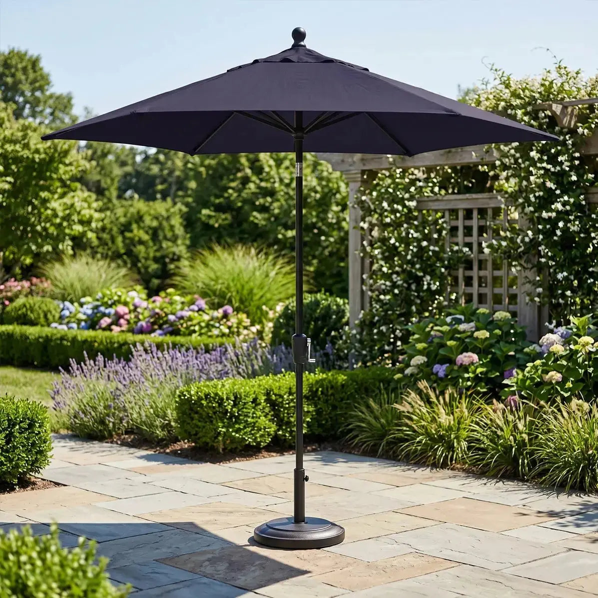 9' Push Button Tilt Umbrella - Navy - WaterTrendsStore - 10587