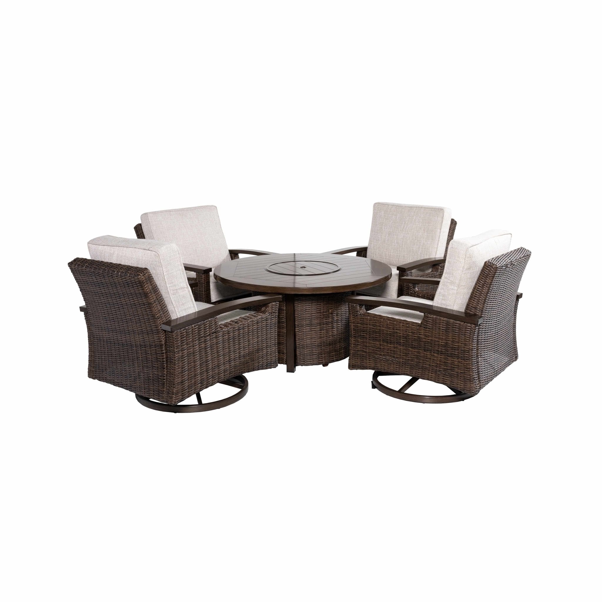 Bayfield 5 Piece Firepit Chat Group - WaterTrendsStore - 84877