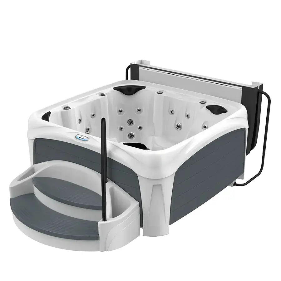 Dreammaker Crossover 730L Suite - WaterTrendsStore - White Diamond Spa with Gray Panels -