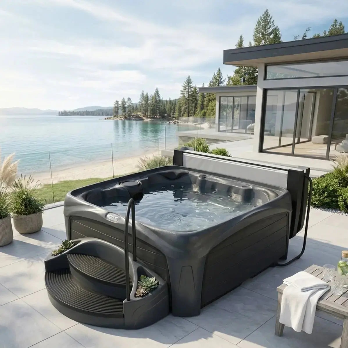 Dreammaker Crossover 730S Suite - WaterTrendsStore - Sahara Diamond Spa with Coffee Panels -