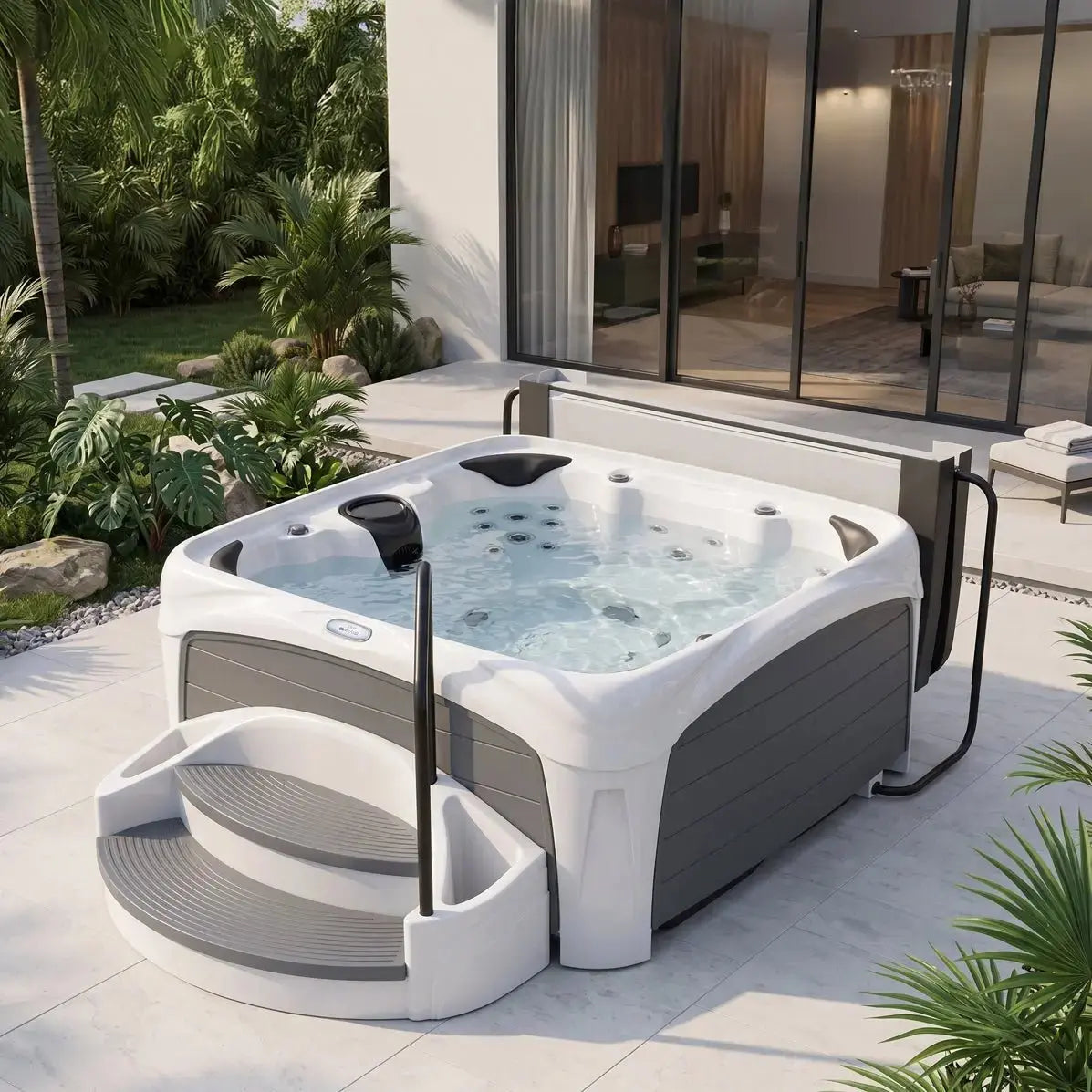 Dreammaker Crossover 740S Suite - WaterTrendsStore - Black Diamond Spa with Black Panels -