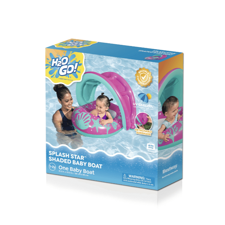 Splash Star Inflatable Shaded Baby Float - WaterTrendsStore - Blue/Green - 3090