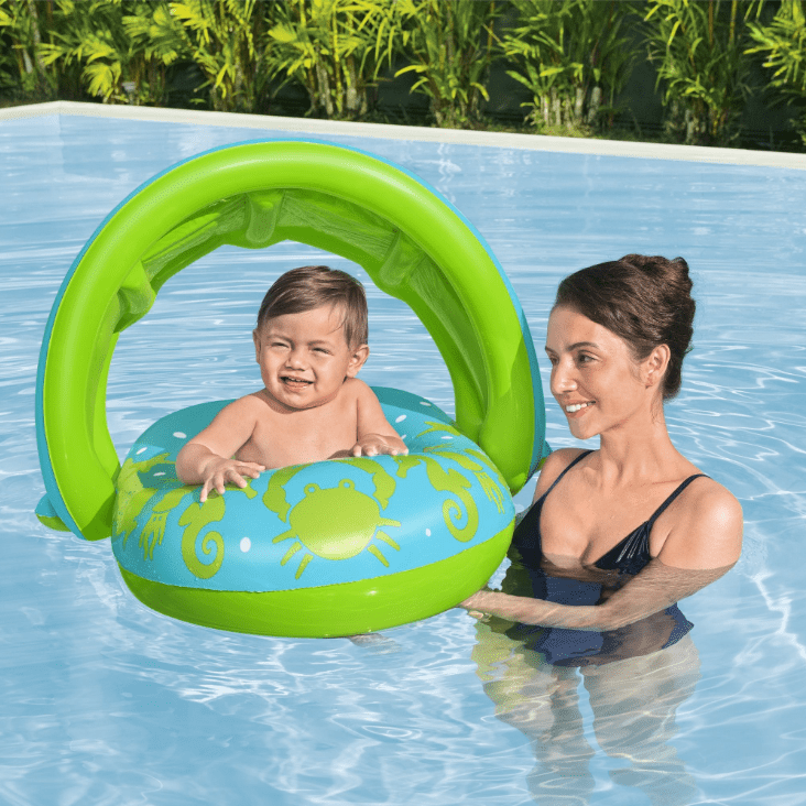Splash Star Inflatable Shaded Baby Float - WaterTrendsStore - Blue/Green - 3090