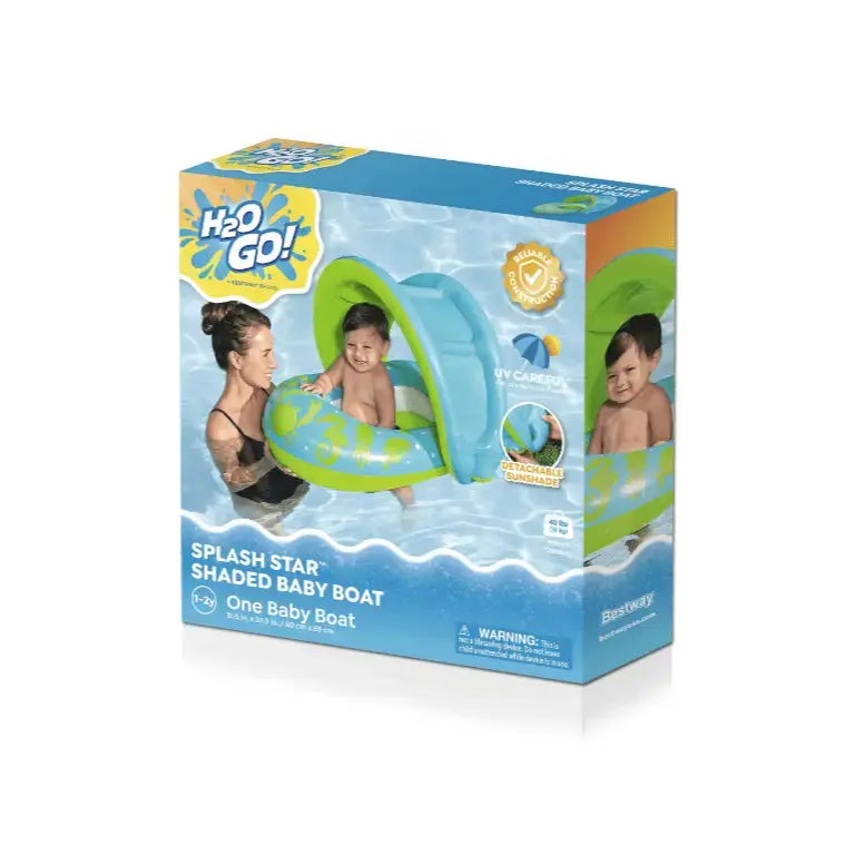 Splash Star Inflatable Shaded Baby Float - WaterTrendsStore - Blue/Green - 3090