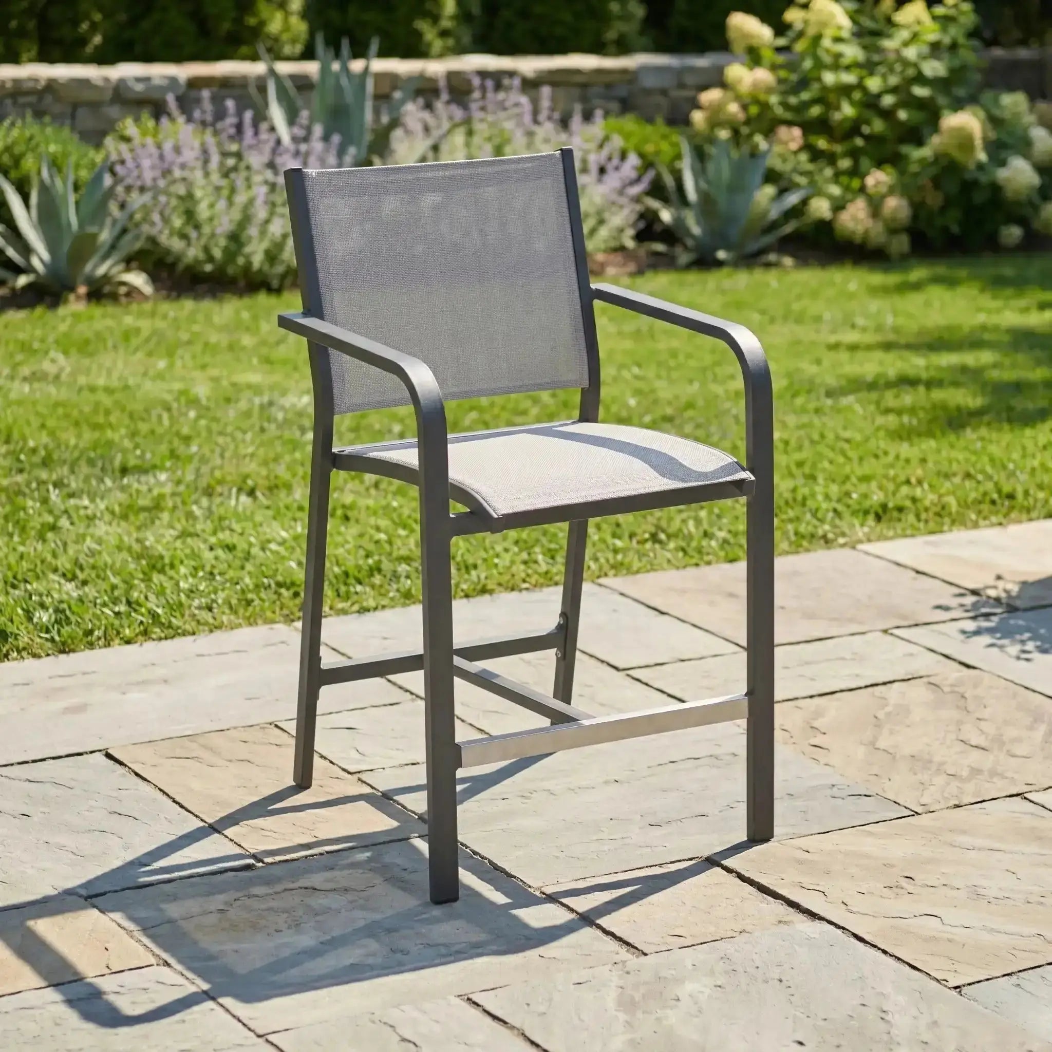 St. Kitts Sling Counter Height Stool - Graphite - WaterTrendsStore - 85713