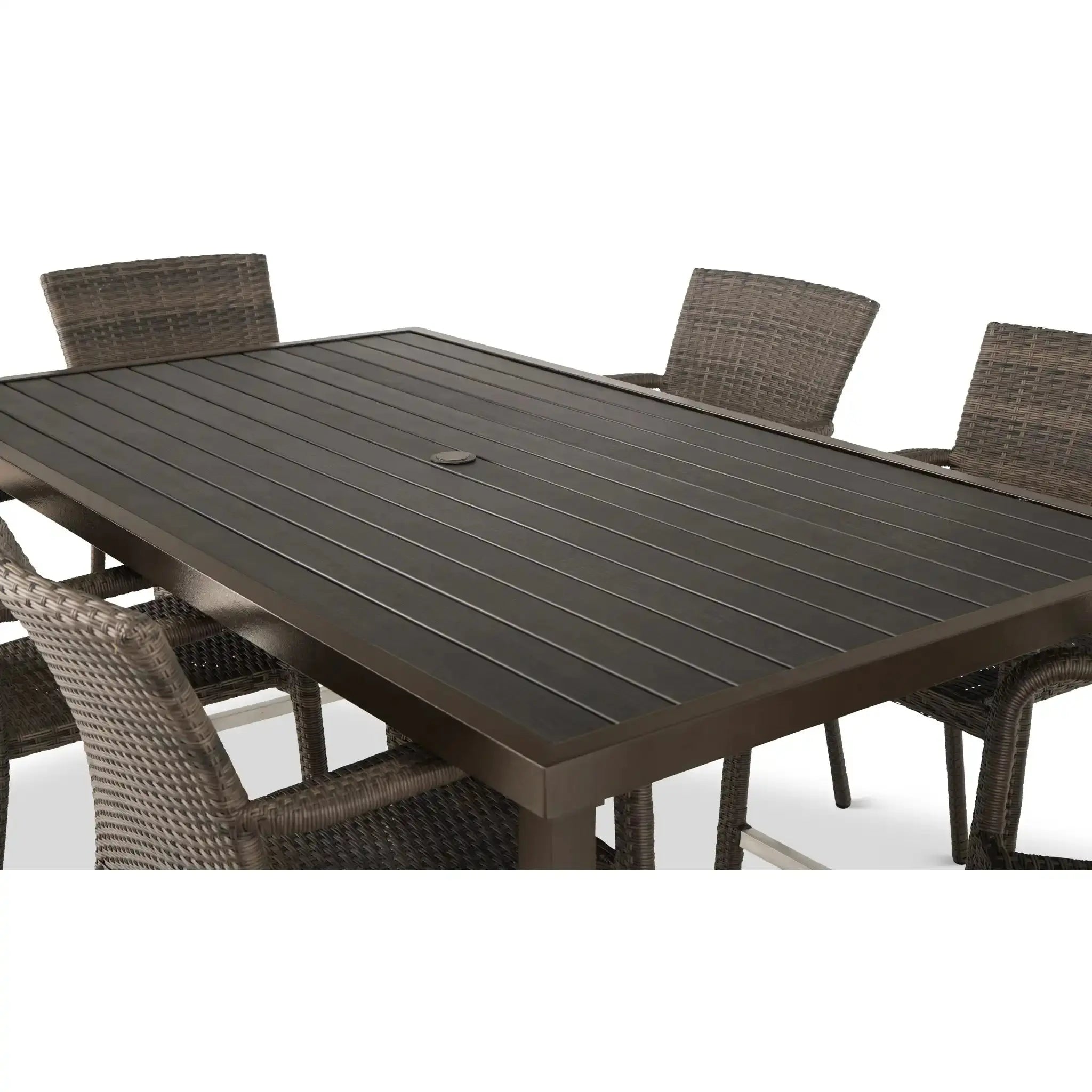St. Kitts Woven 7 Piece Counter Height Group - Roasted Pecan - WaterTrendsStore - 85075