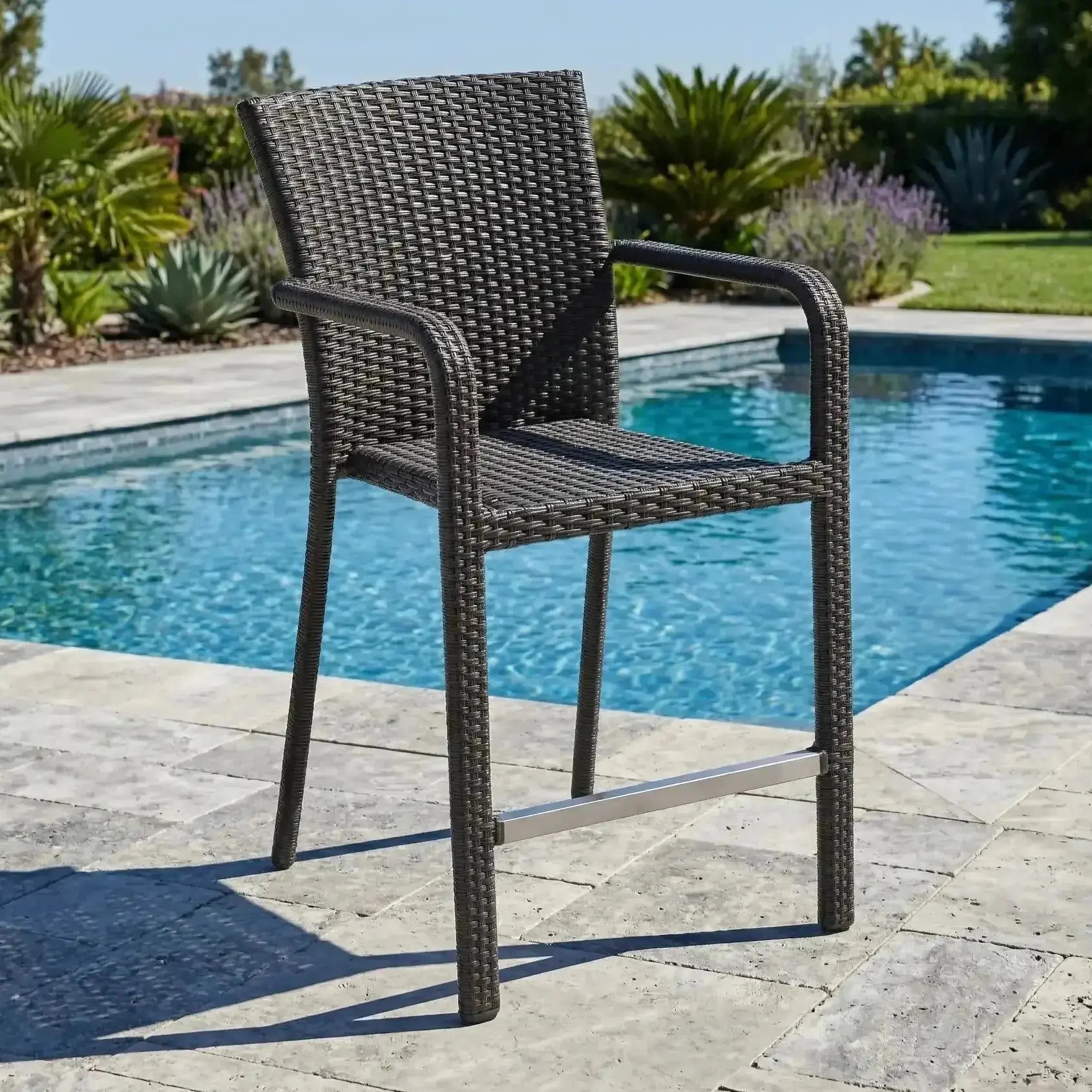 St. Kitts Woven Counter Height Stool - Roasted Pecan - WaterTrendsStore - 84591
