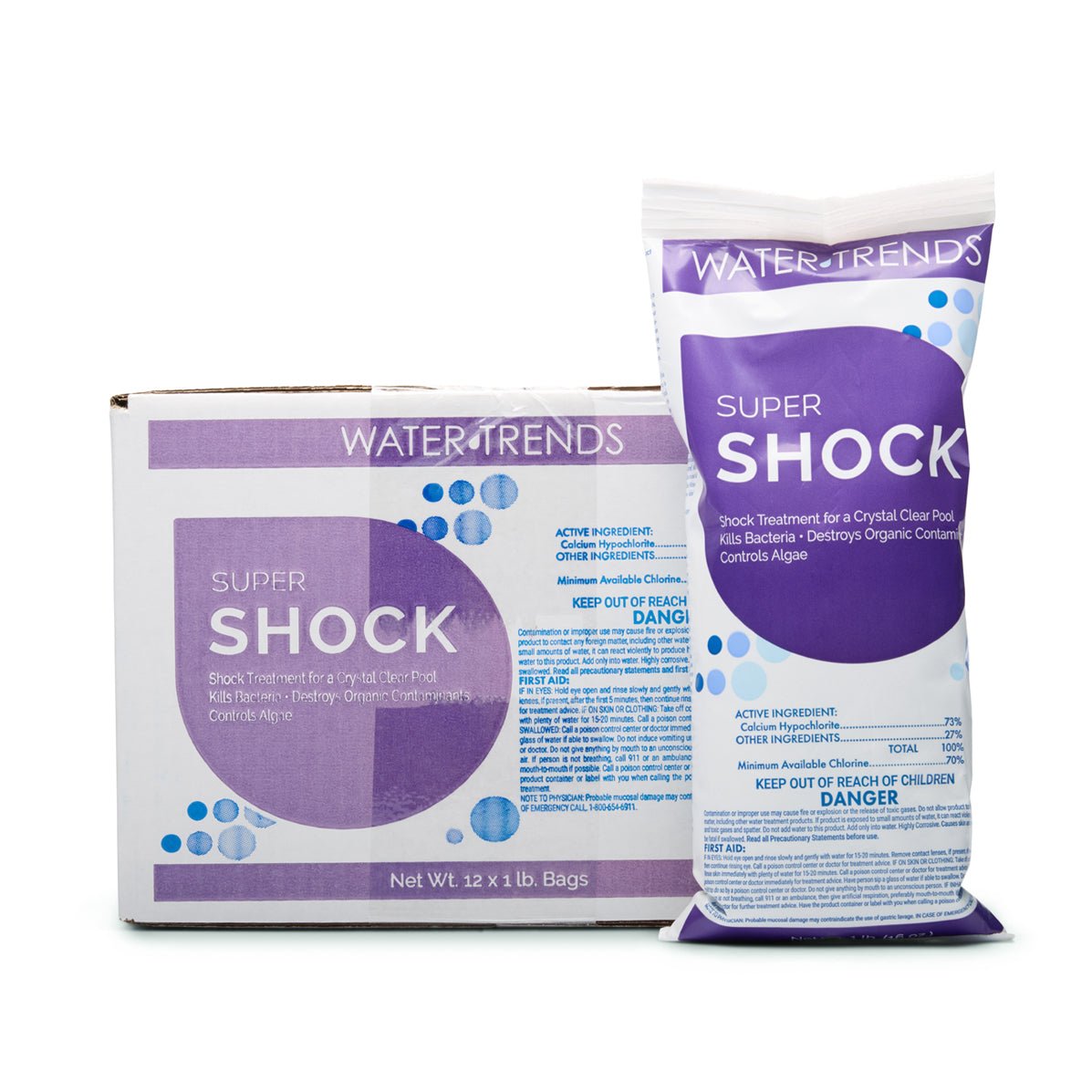 WATER TRENDS 73% Super Shock (12 Pack) - WaterTrendsStore - 85228
