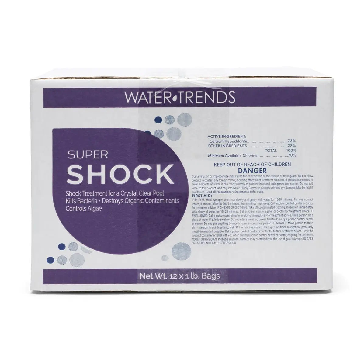 WATER TRENDS 73% Super Shock (12 Pack) - WaterTrendsStore - 85228