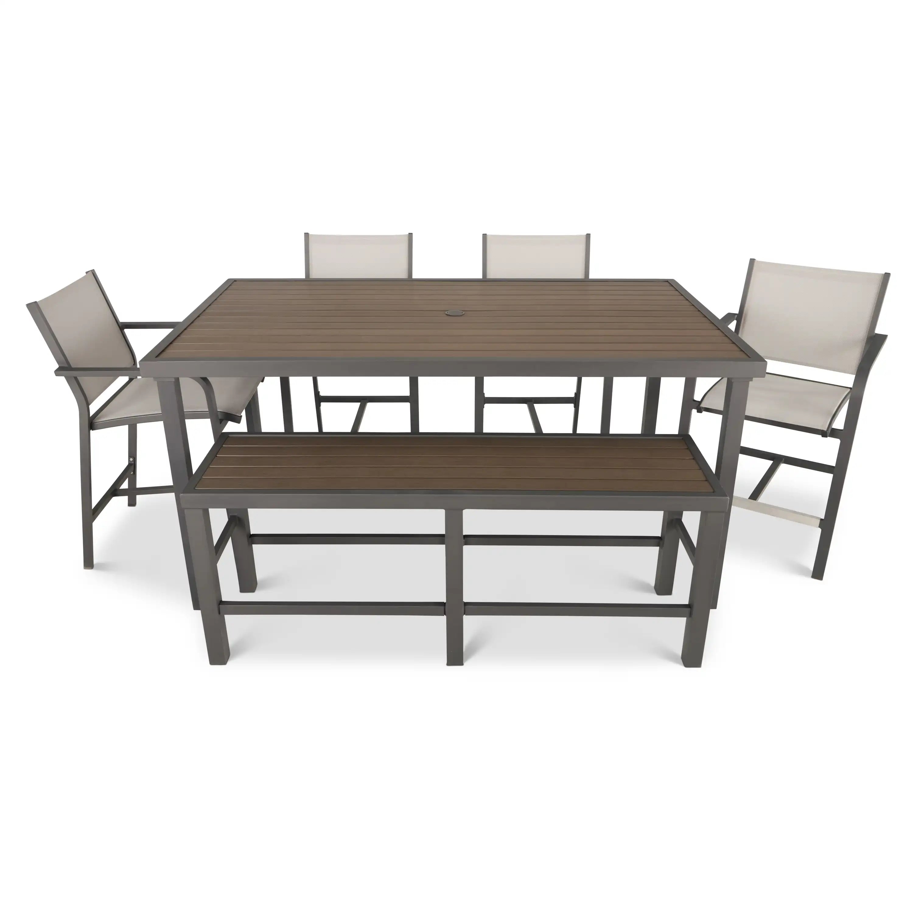 St. Kitts Sling 6 Piece Counter Height Group - Graphite - WaterTrendsStore