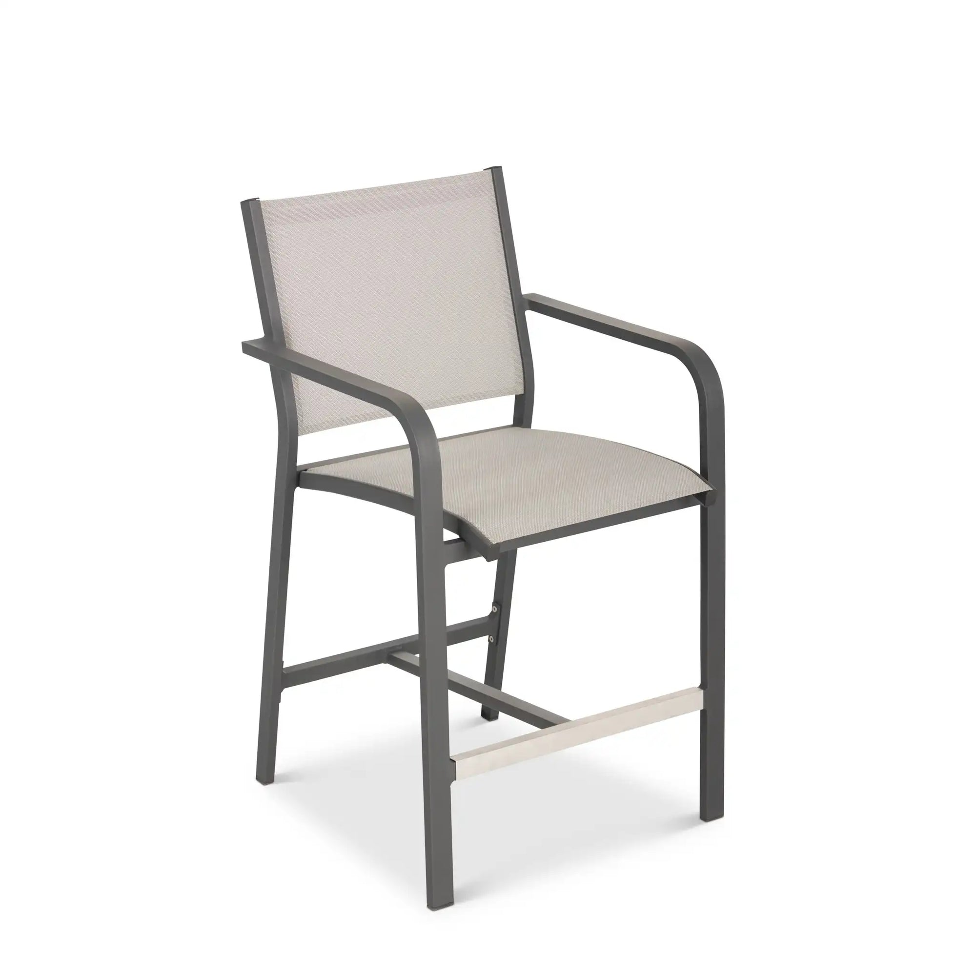 St. Kitts Sling Counter Height Stool - Graphite - WaterTrendsStore