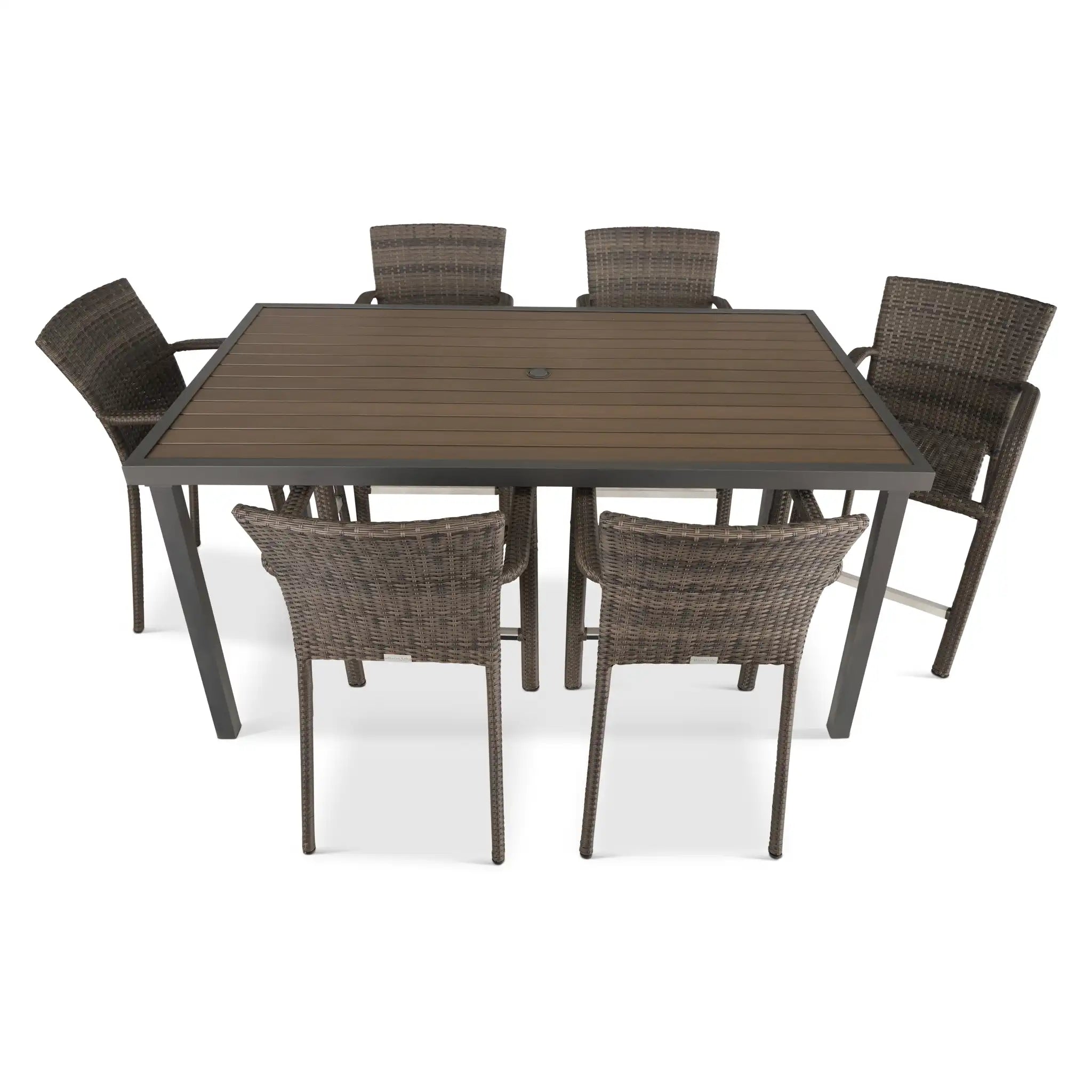 St. Kitts Woven 7 Piece Counter Height Group - Canola Seed - WaterTrendsStore