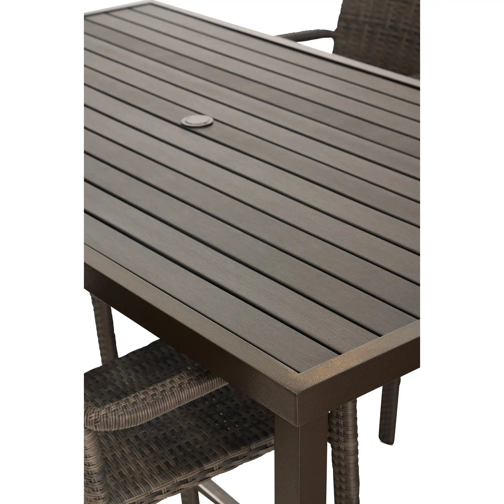 St. Kitts Woven 7 Piece Counter Height Group - Roasted Pecan - WaterTrendsStore