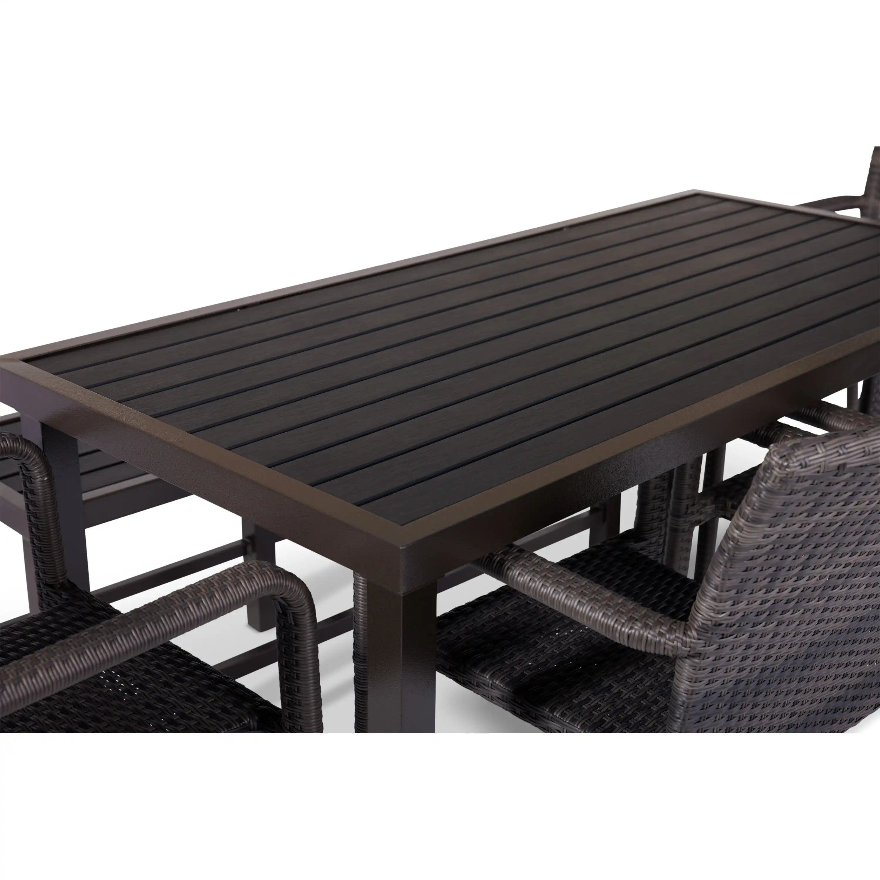 St. Kitts Woven 6 Piece Counter Height Group - Roasted Pecan - WaterTrendsStore