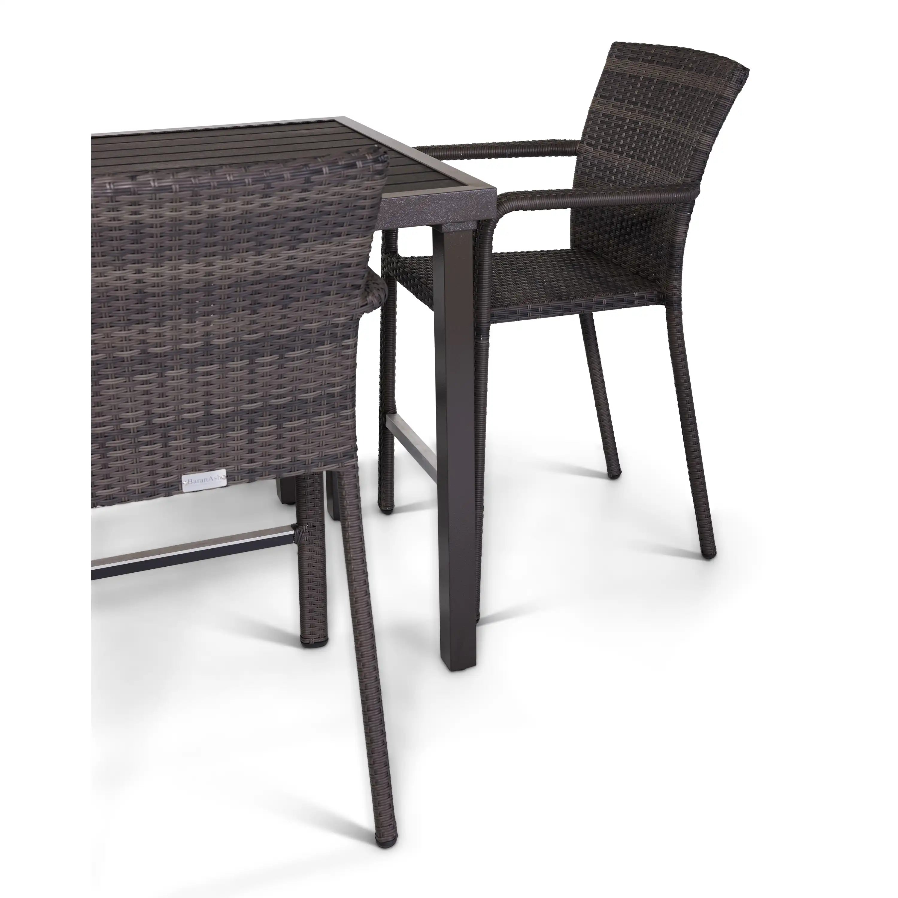 St. Kitts Woven 6 Piece Counter Height Group - Roasted Pecan - WaterTrendsStore