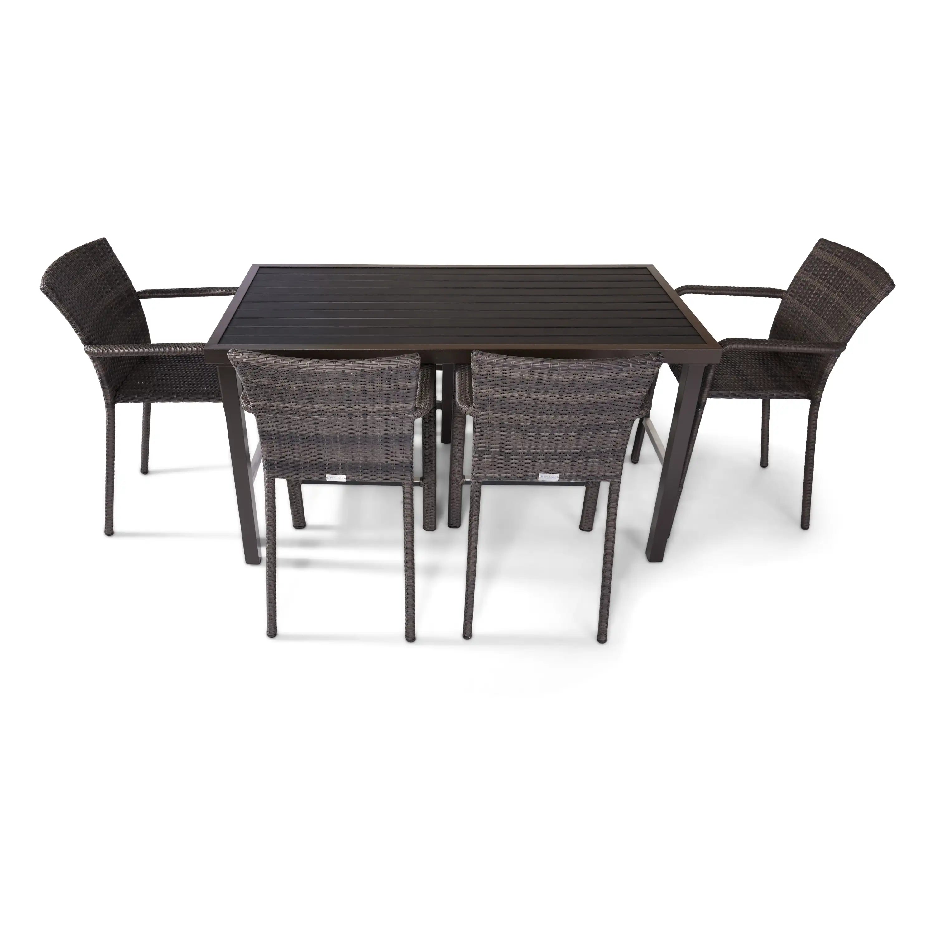 St. Kitts Woven 6 Piece Counter Height Group - Roasted Pecan - WaterTrendsStore