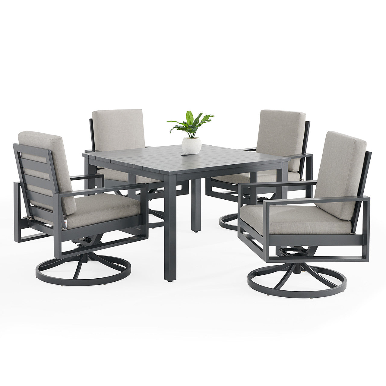 Newport Grey 5 Piece Dining Group - Spectrum Dove - WaterTrendsStore
