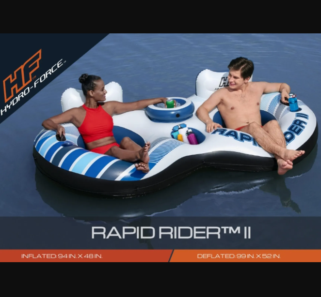 Hydro-Force Rapid Inflatable Rider Double Tube - WaterTrendsStore