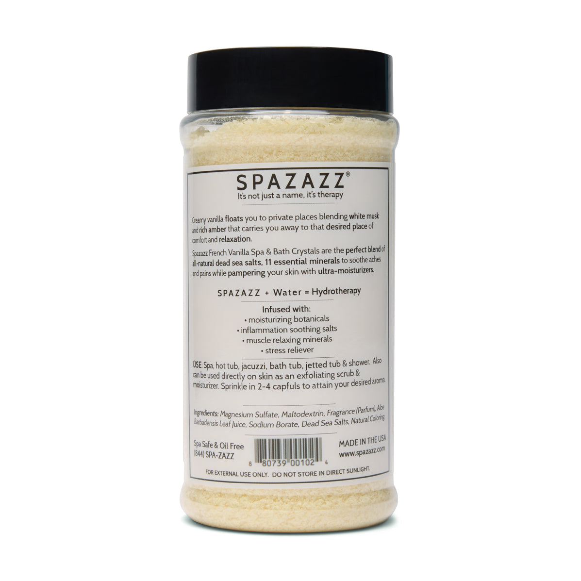 17 oz. Of Spazazz French Vanilla Calm Crystals - WaterTrendsStore
