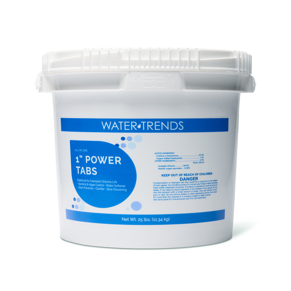 WATER TRENDS 1 inch All in One Power Tablets 25 lb Bucket and Tabs The Great Escape