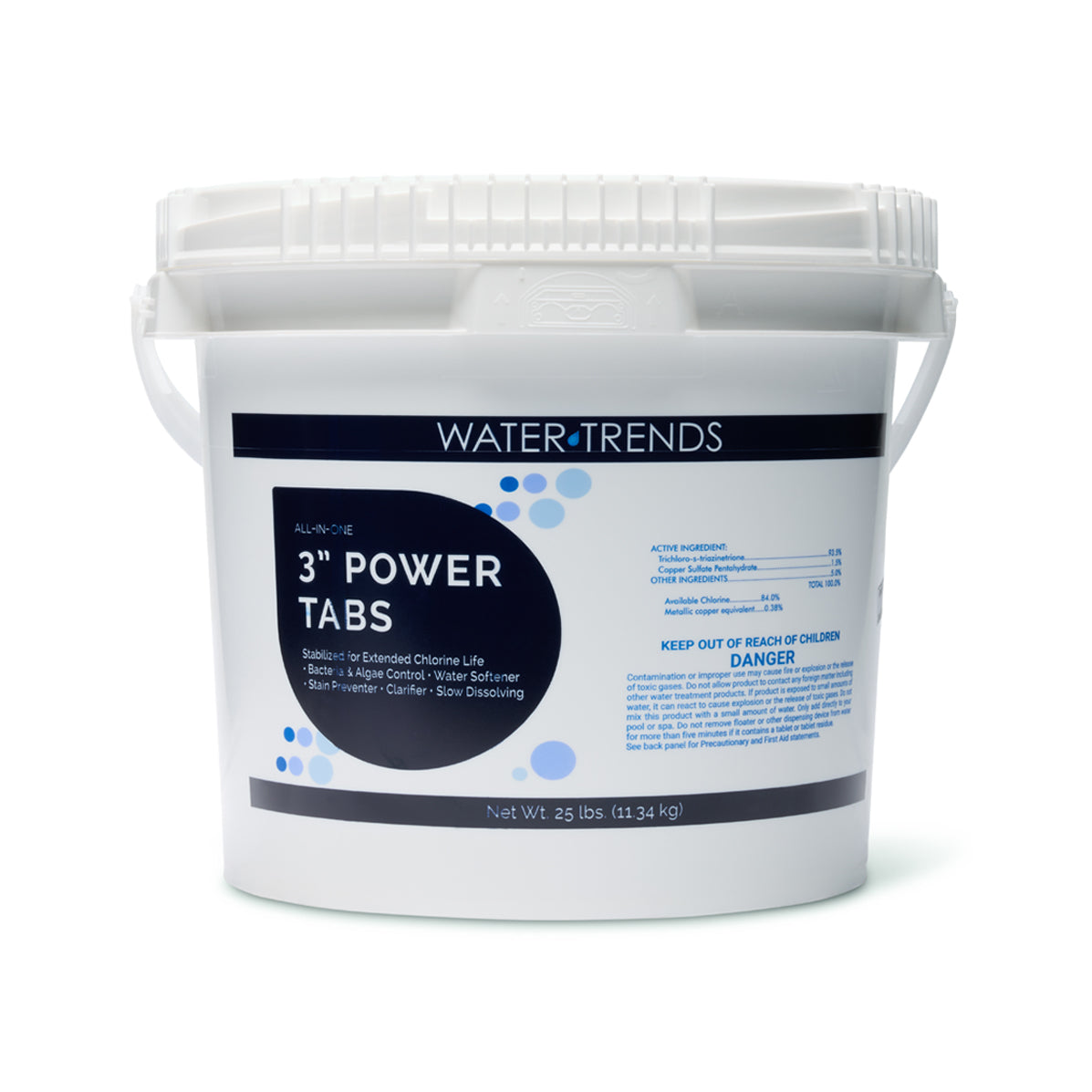 WATER TRENDS 3 inch All in One Power Tablets 25 lb Bucket and Tab The Great Escape