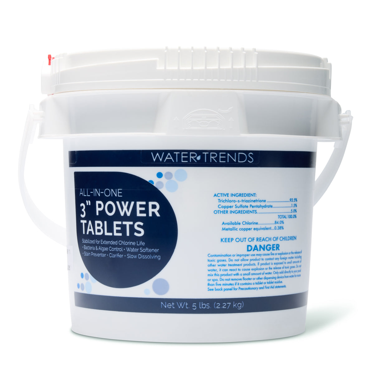 WATER TRENDS 3 inch All in One Power Tablets 5 lb Bucket The Great Escape