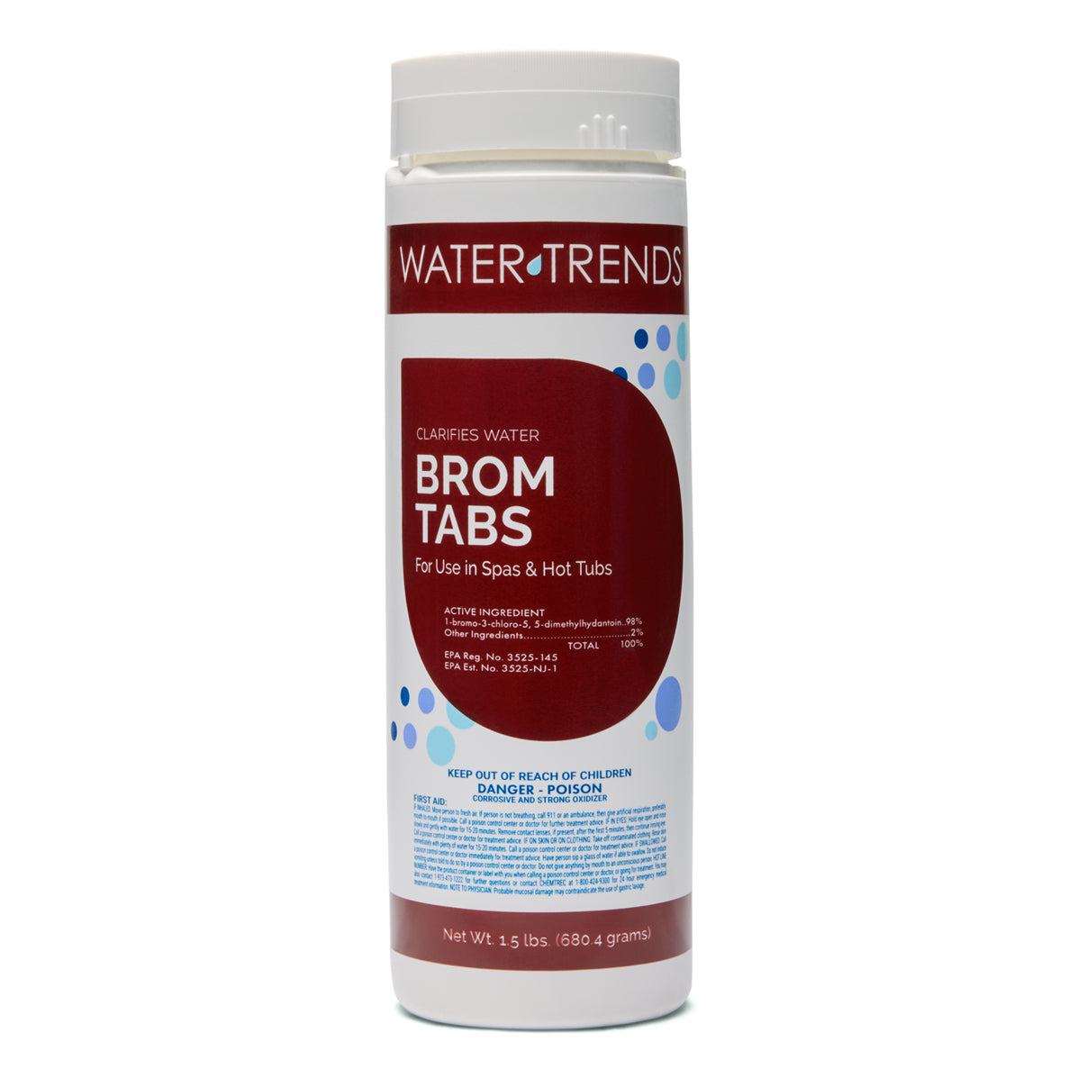 WATER TRENDS Brom Tabs 1.5 lb Container The Great Escape