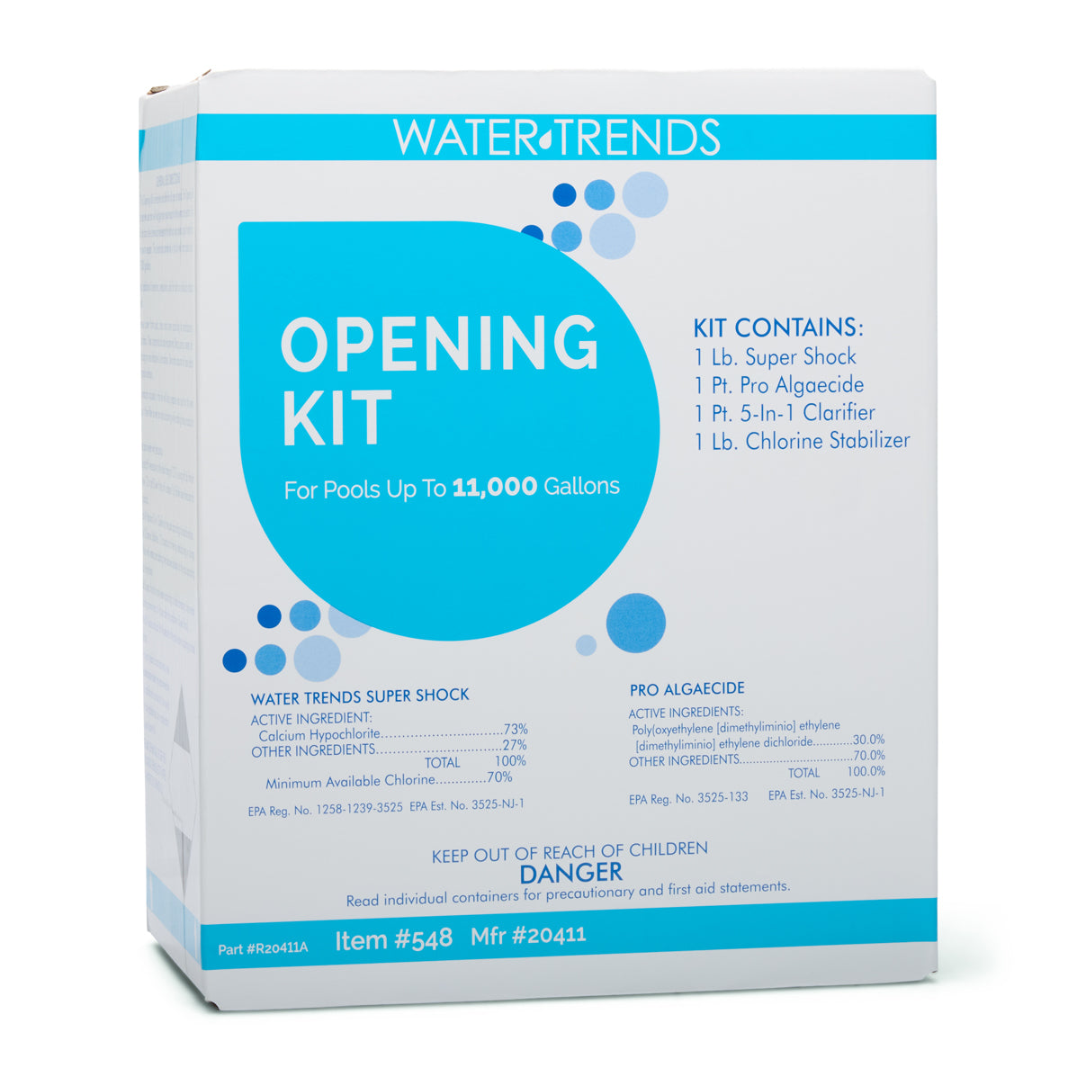 WATER TRENDS Opening Kit Pools up to 11K Gallons Box The Great Escape
