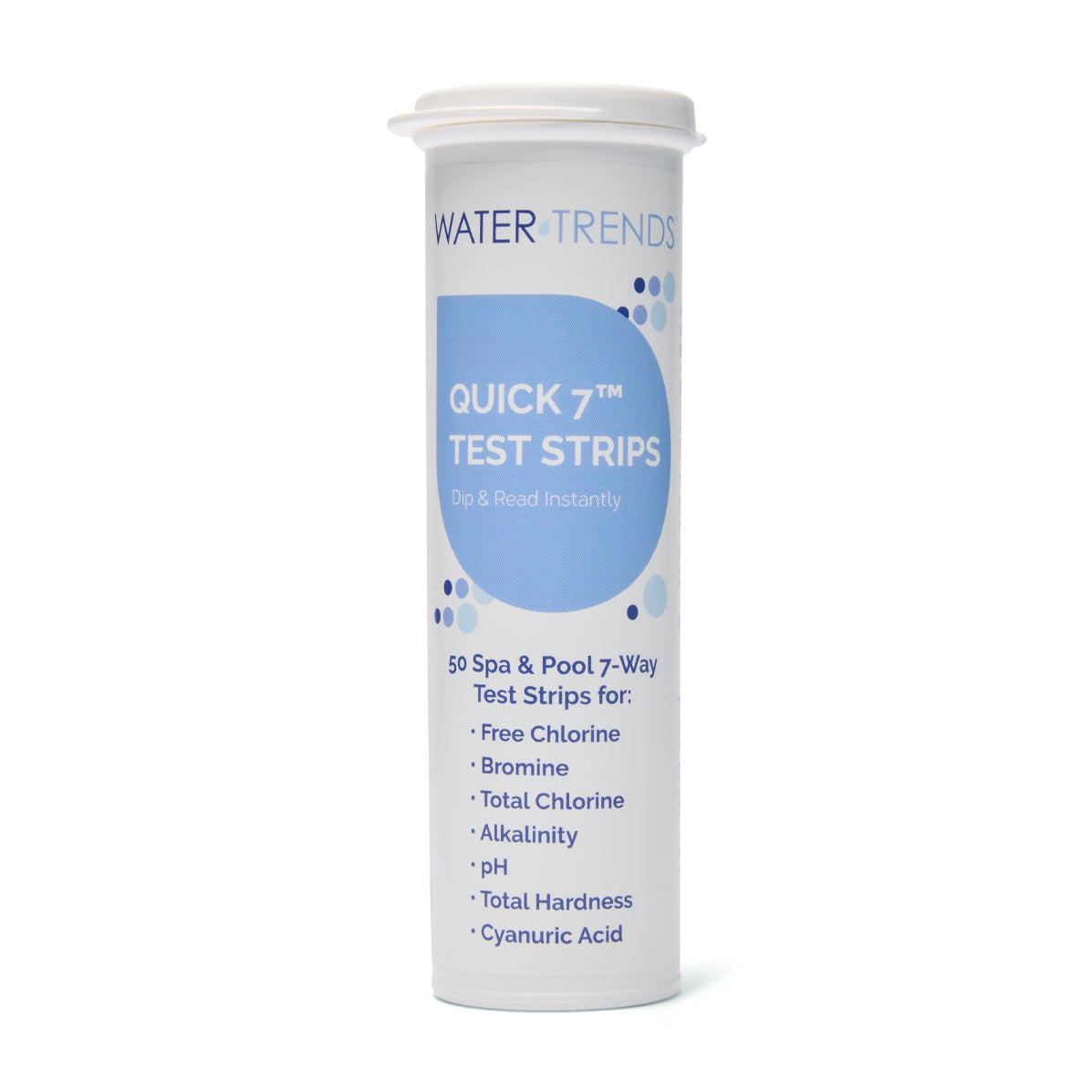 WATER TRENDS Quick 7-in-1 Test Strips 50 Pack Bottle The Great Escape