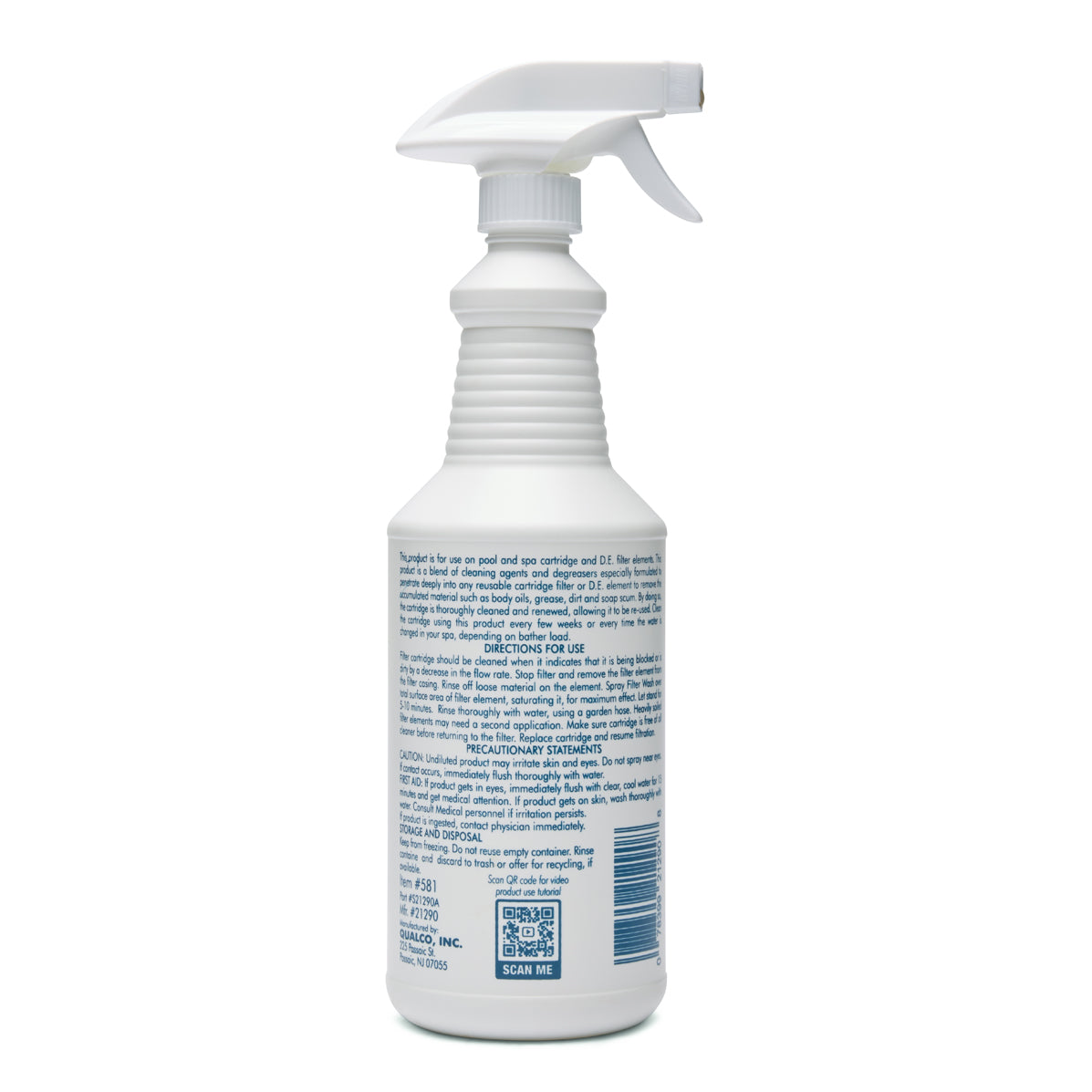 WATER TRENDS Spa Filter Wash 1 Quart Spray Bottle Directions The Great Escape