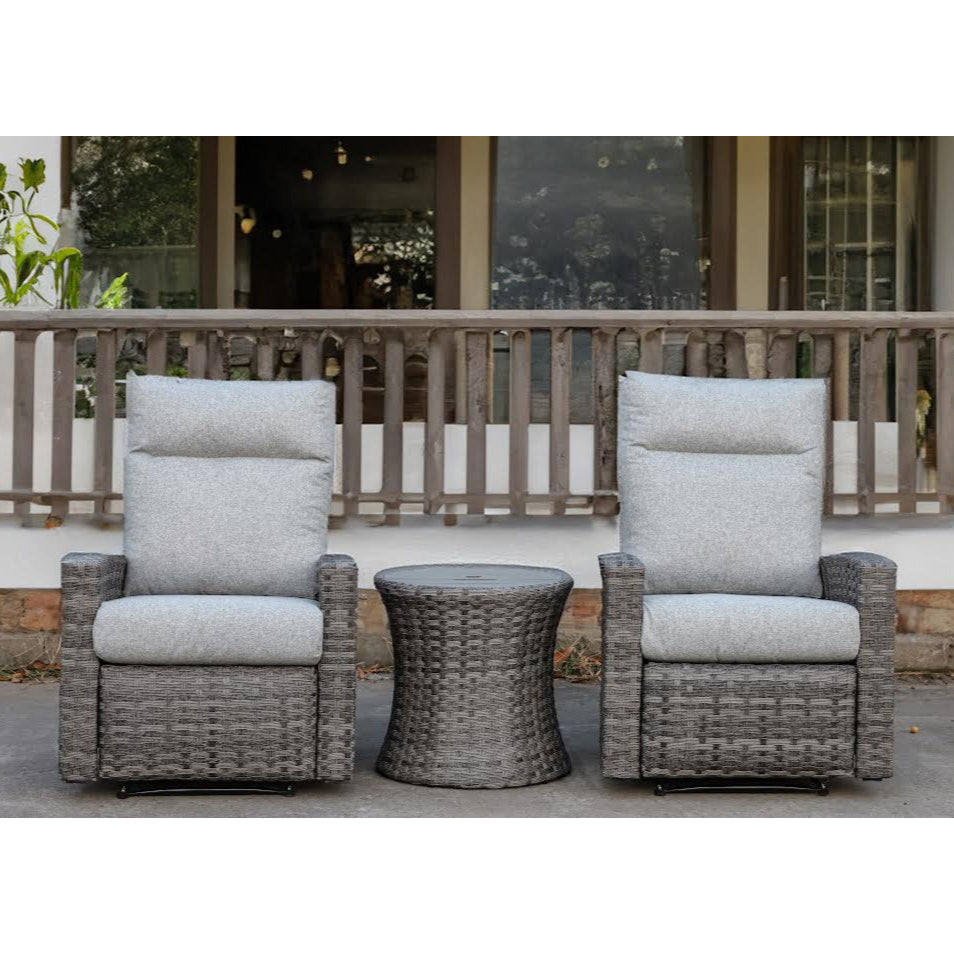 Arcadia 3 Piece Recliner Group - Grey - WaterTrendsStore
