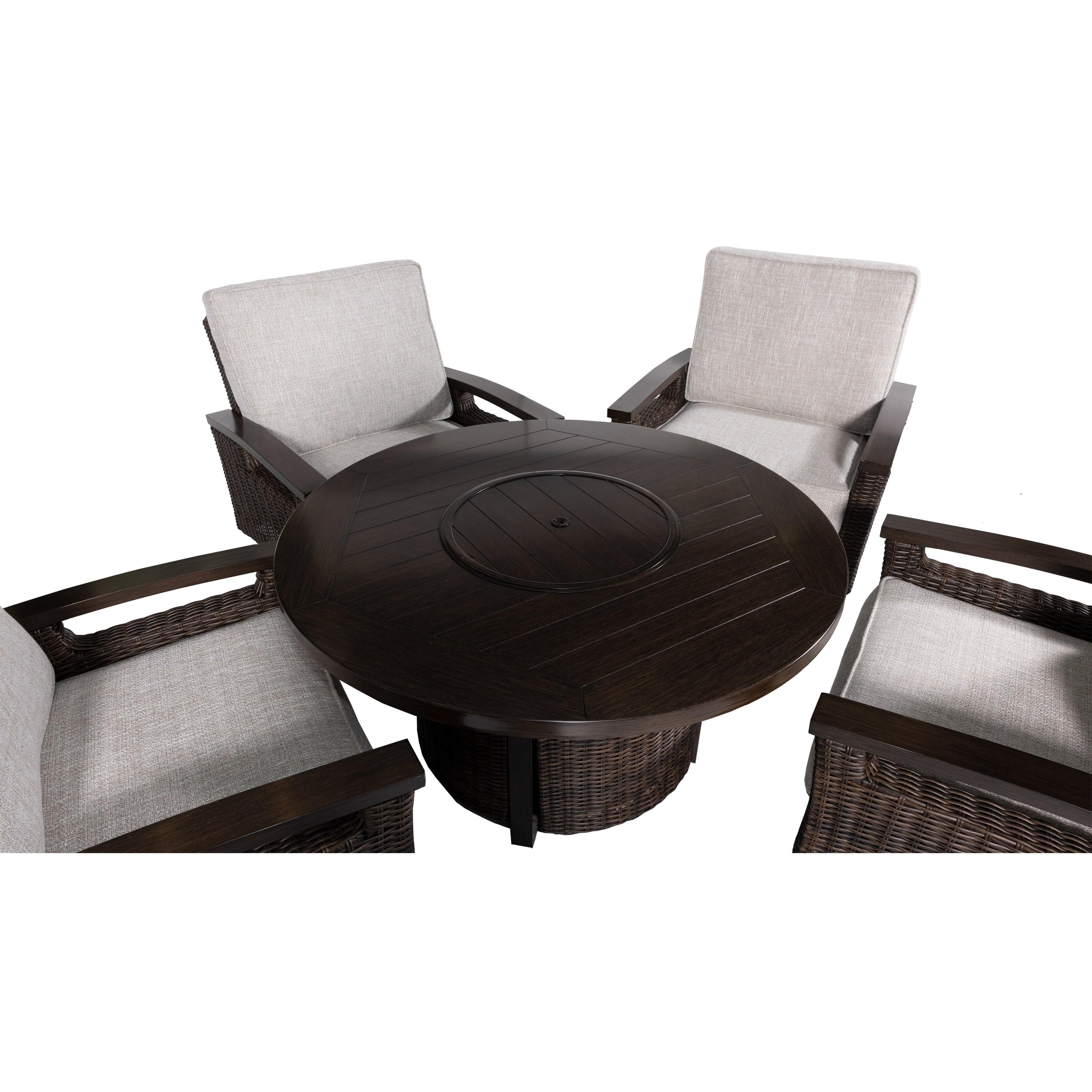 Bayfield 5 Piece Firepit Chat Group - WaterTrendsStore