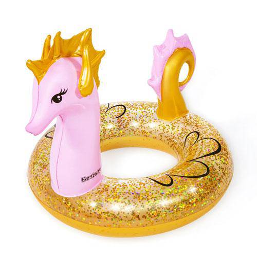 Glitter Seahorse Inflatable Ring - WaterTrendsStore