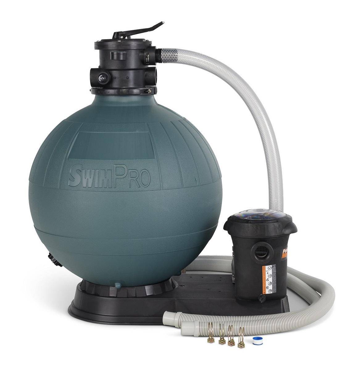 Swimpro 256T W/ 2.0 HP 2SPD Twist Lock Pump, Base, Fittings, & Hoses - The Great Escape