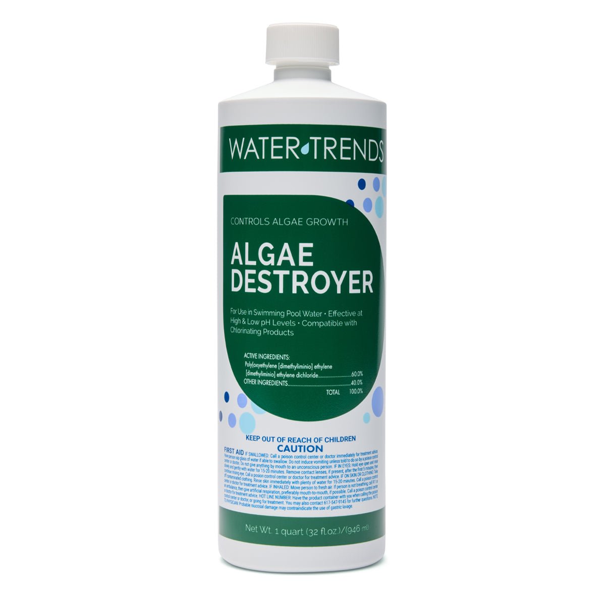 1 Quart Of WATER TRENDS 60% Algae Destroyer - WaterTrendsStore - 539
