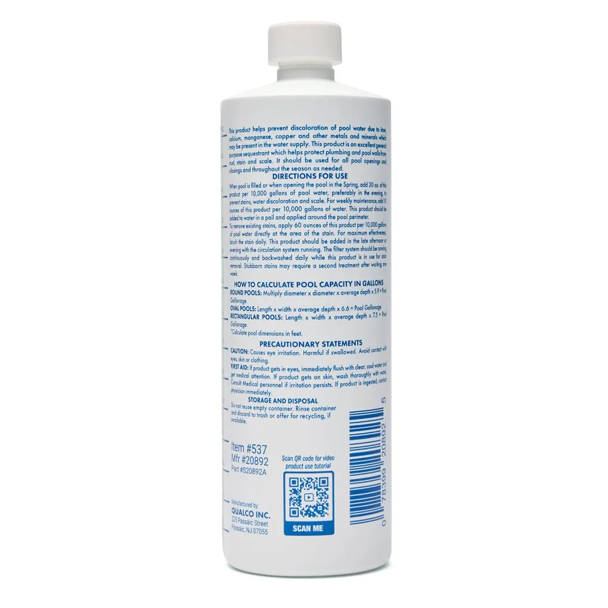 1 Quart Of WATER TRENDS Scale & Iron Control - WaterTrendsStore - 537