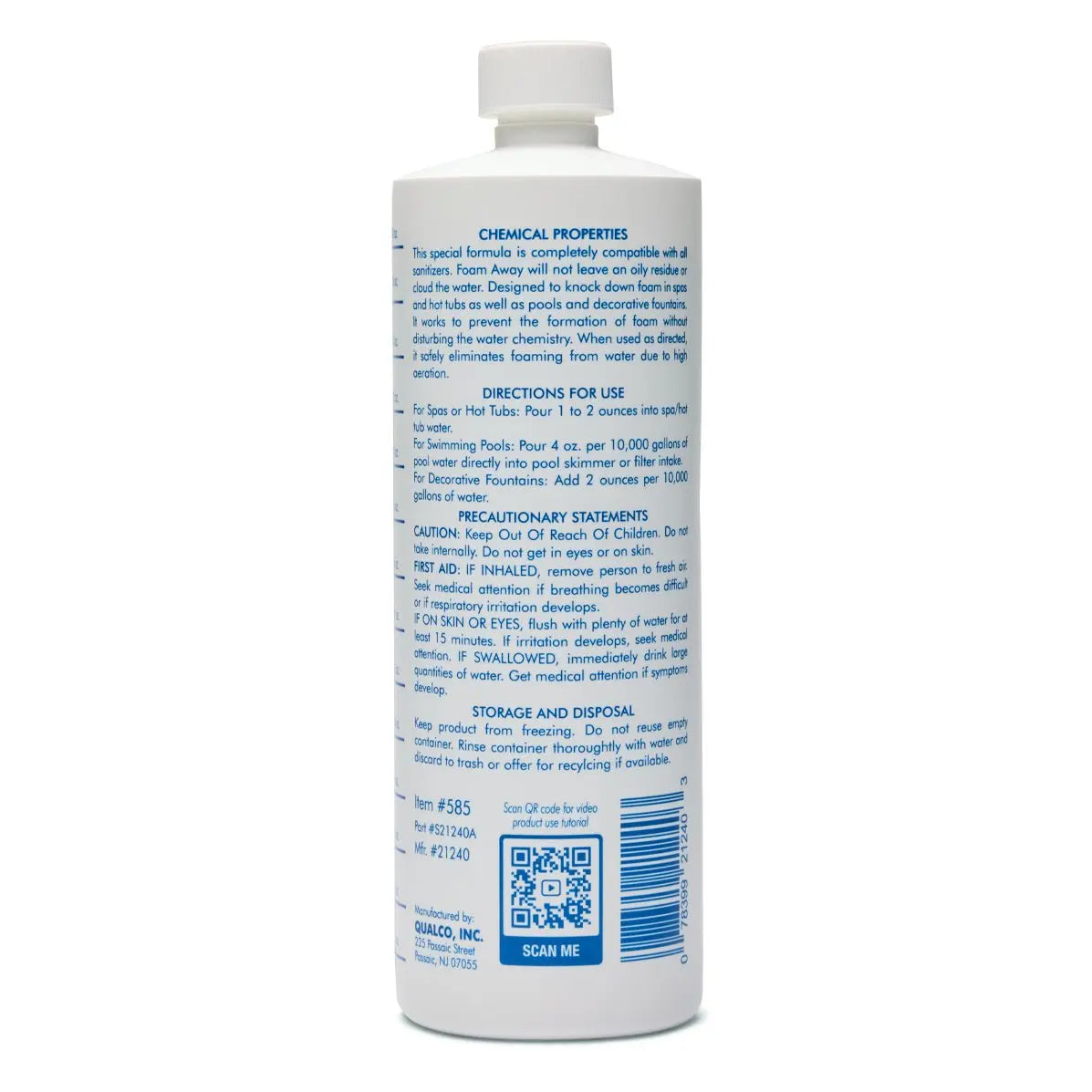 1 Quart Of WATER TRENDS Spa Foam Away - WaterTrendsStore - 585