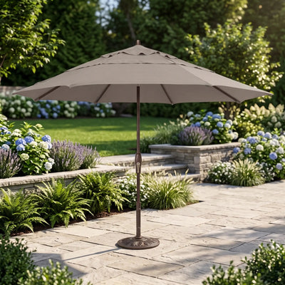 11' Classic Umbrella - Champagne Linen - WaterTrendsStore - 10790
