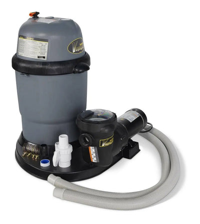 110 Swimpro 2HP 2 Speed Element System W/ Twist Lock Motor, Tank, Base, Cartridge, Fittings, & Hoses - WaterTrendsStore - 9910/9907