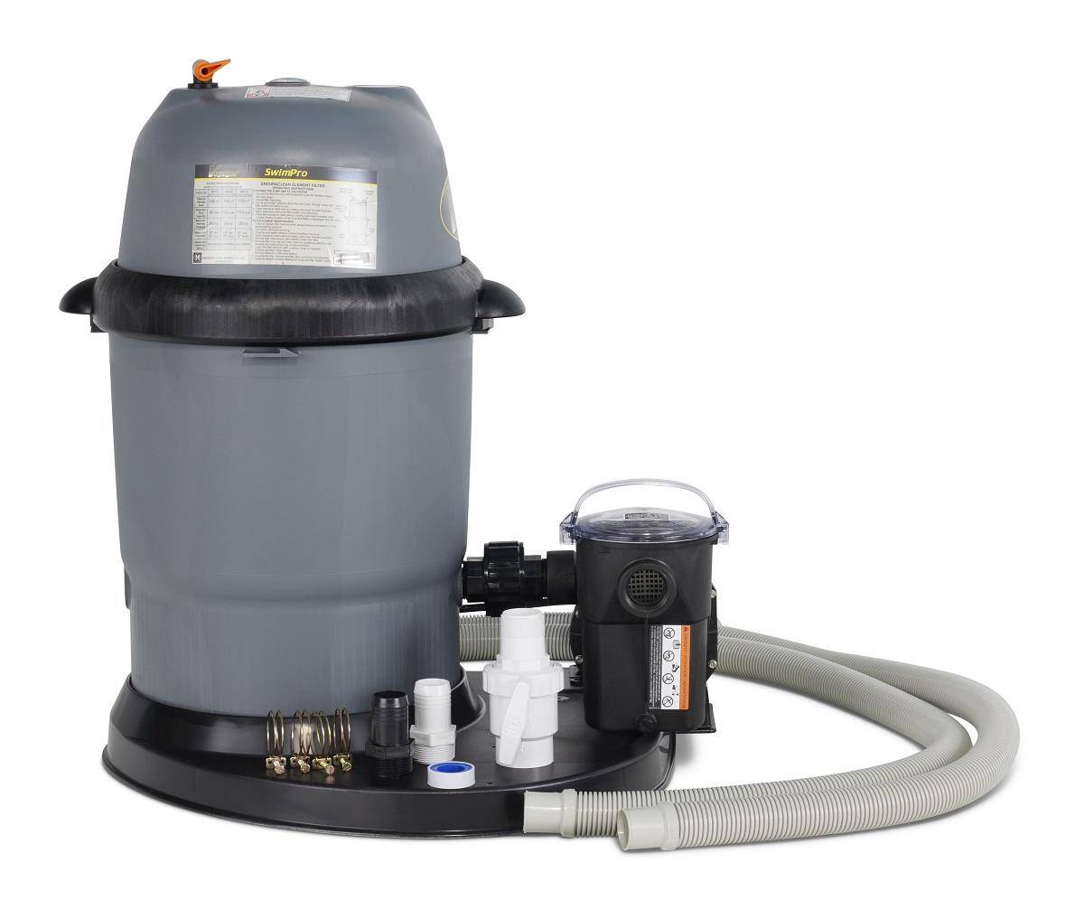 110 Swimpro 2HP Element System W/ Twist Lock Motor, Tank, Base, Cartridge, Fittings, & Hoses - WaterTrendsStore - 9910/9905