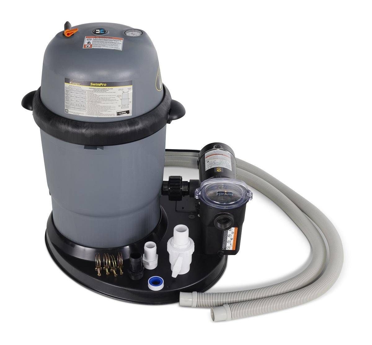 110 Swimpro 2HP Element System W/ Twist Lock Motor, Tank, Base, Cartridge, Fittings, & Hoses - WaterTrendsStore - 9910/9905