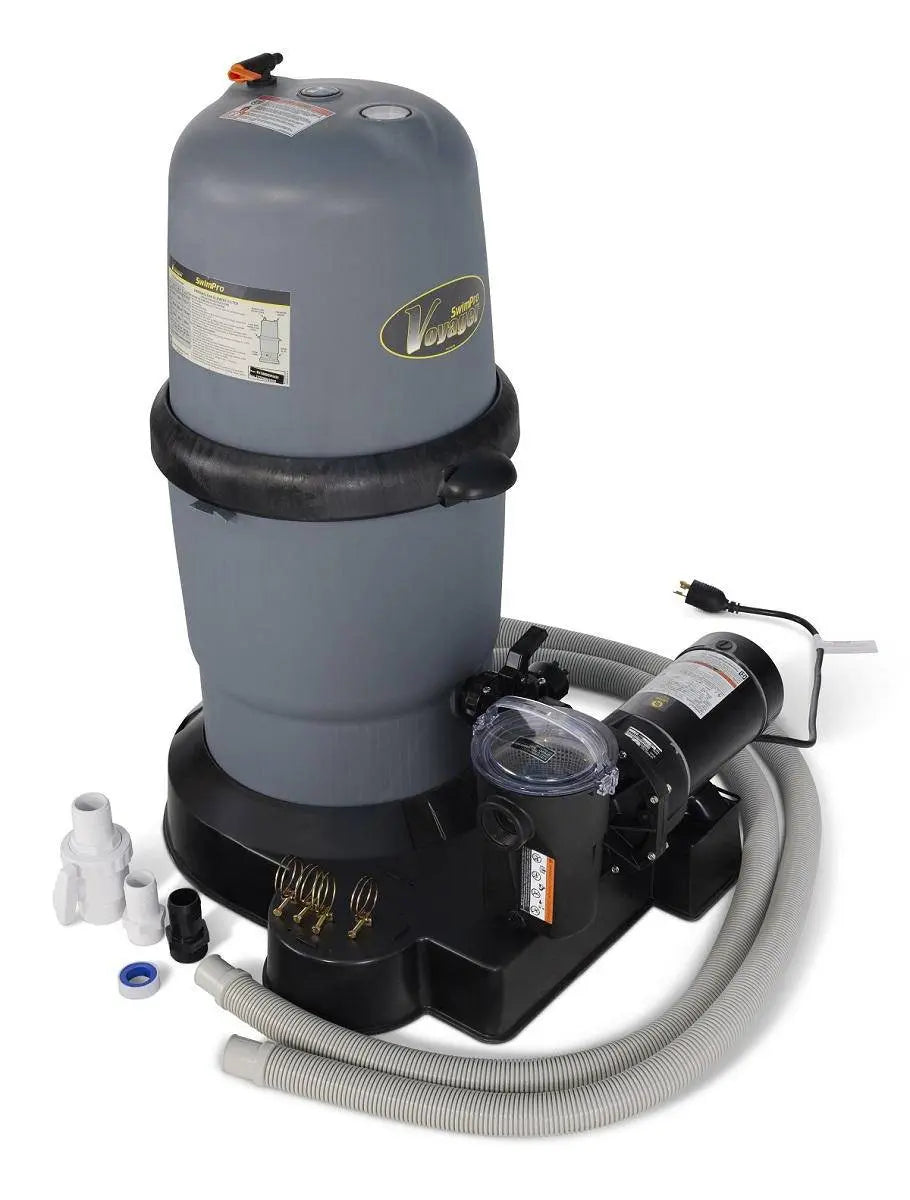 150 Swimpro 2HP Element System W/ Twist Lock Motor, Tank, Base, Cartridge, Fittings, & Hoses - WaterTrendsStore - 9904/9905