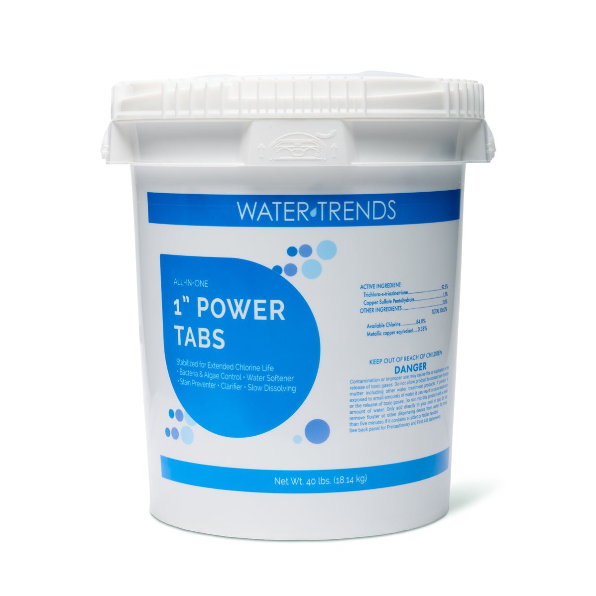 40 lbs. Of WATER TRENDS 6 - in - 1 - 1" Power Tabs - WaterTrendsStore - 564