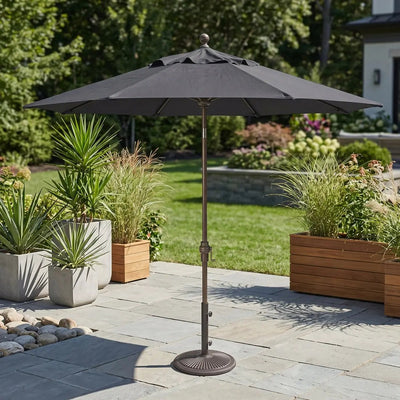 9' Classic Umbrella - Charcoal - WaterTrendsStore - 11088