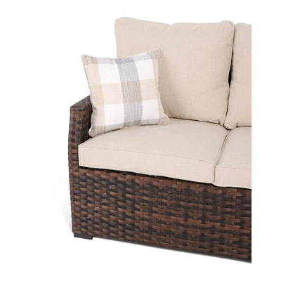 Arcadia Sectional Group - Brown - WaterTrendsStore - Conversation Table w/ (2) Cube Ottomans - $500 - 43412